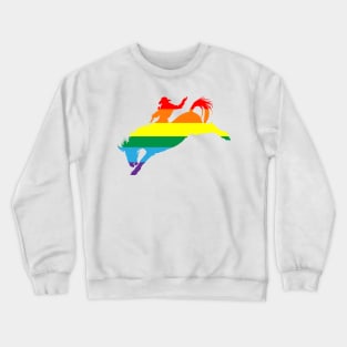 Bronco Rider 1: Pride Flag Crewneck Sweatshirt